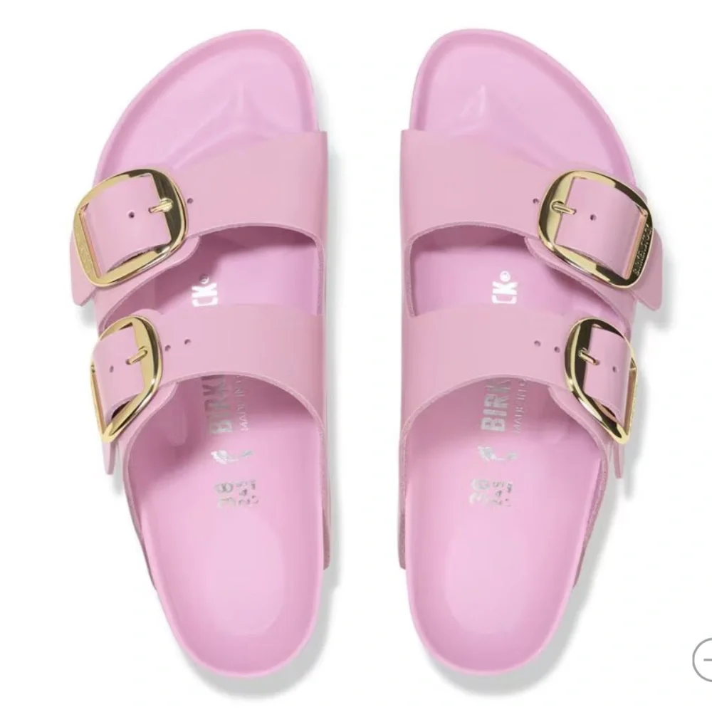 NWT BIRKENSTOCK Arizona Big Buckle Patent, High Shine Fondant Pink, size 37N - Picture 2 of 8